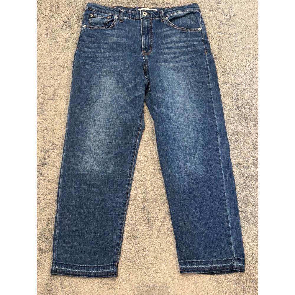 Ella Moss Jeans Womens 12/31 High Waist Straight Medium Wash Blue Stretch Denim
